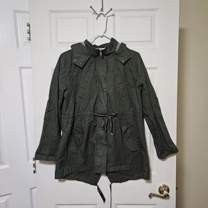 Mine Olive Utility Jacket with Hood